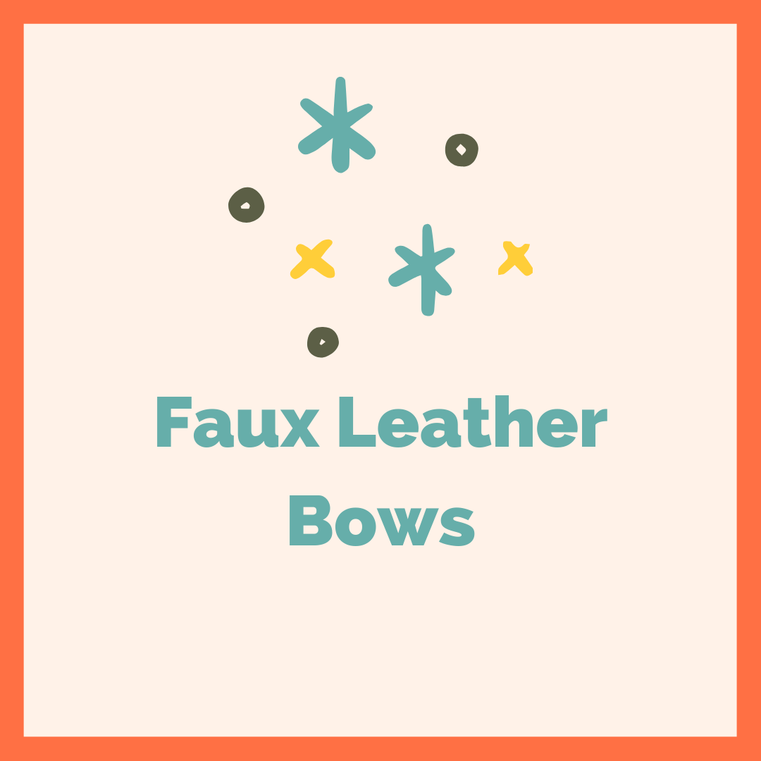 Faux Leather Bows